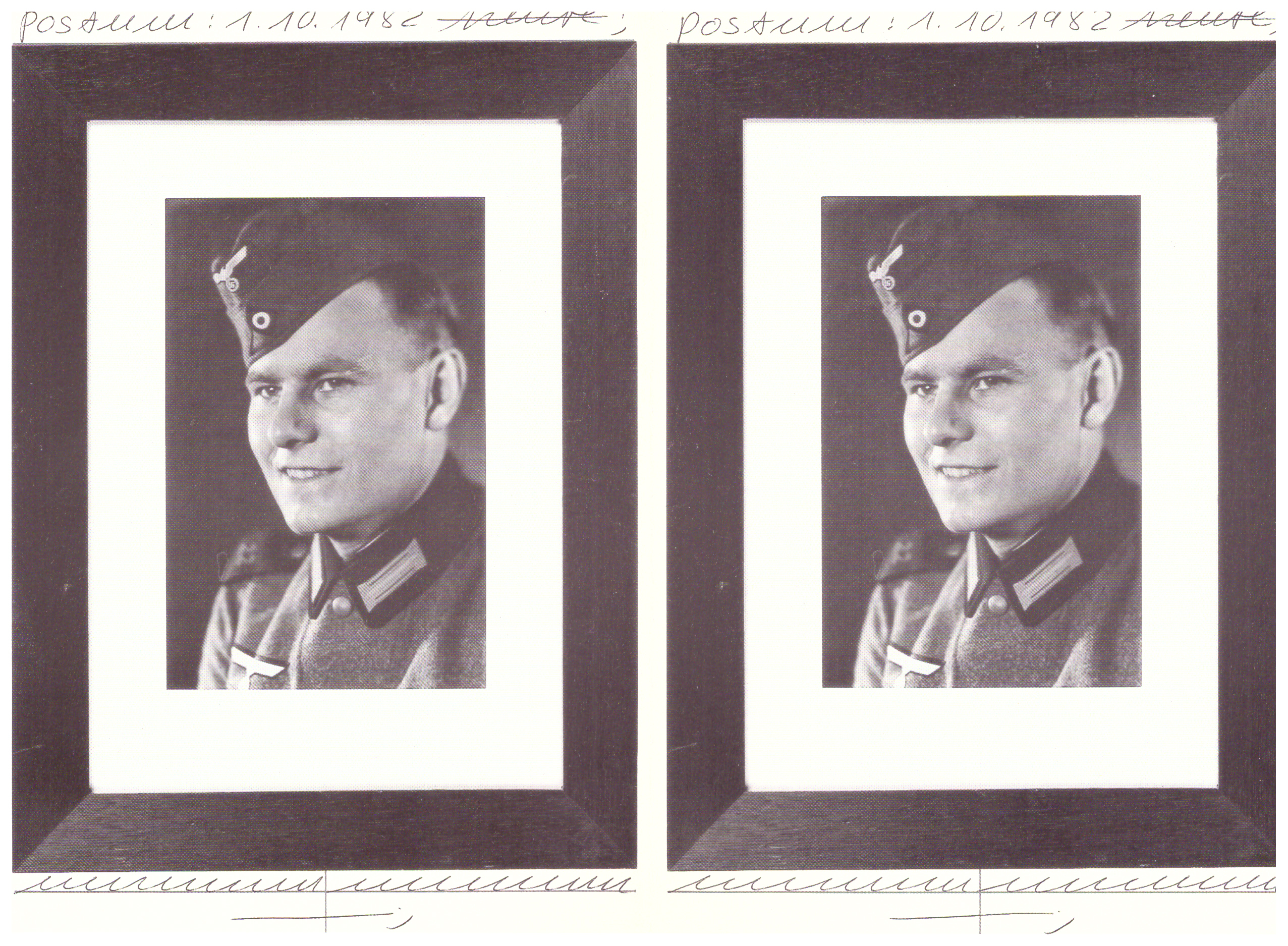 <p>Einladungskarte zur Ausstellung "Hanne Darboven, "Für Rainer Werner Fassbinder", "Vorrede Louis Pauwels", "Kalenderblatt" ", Kunstraum München e.V., 1988, Drucksache, 15.7 × 22 cm</p>