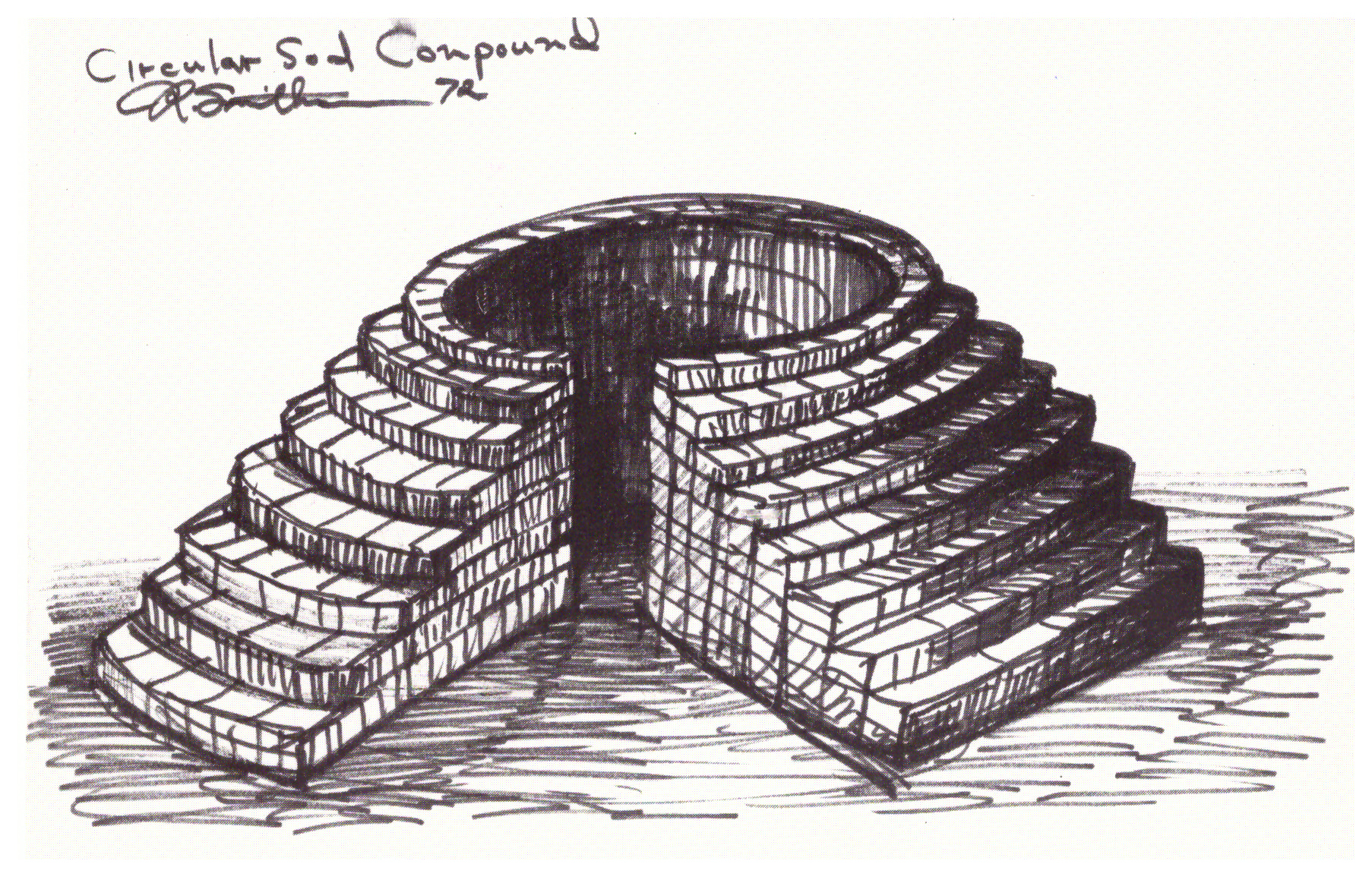 <p>Einladungskarte zur Ausstellung "Robert Smithson, Zeichnungen", Kunstraum München e.V., 1989, Drucksache, 11.5 × 16 cm</p>