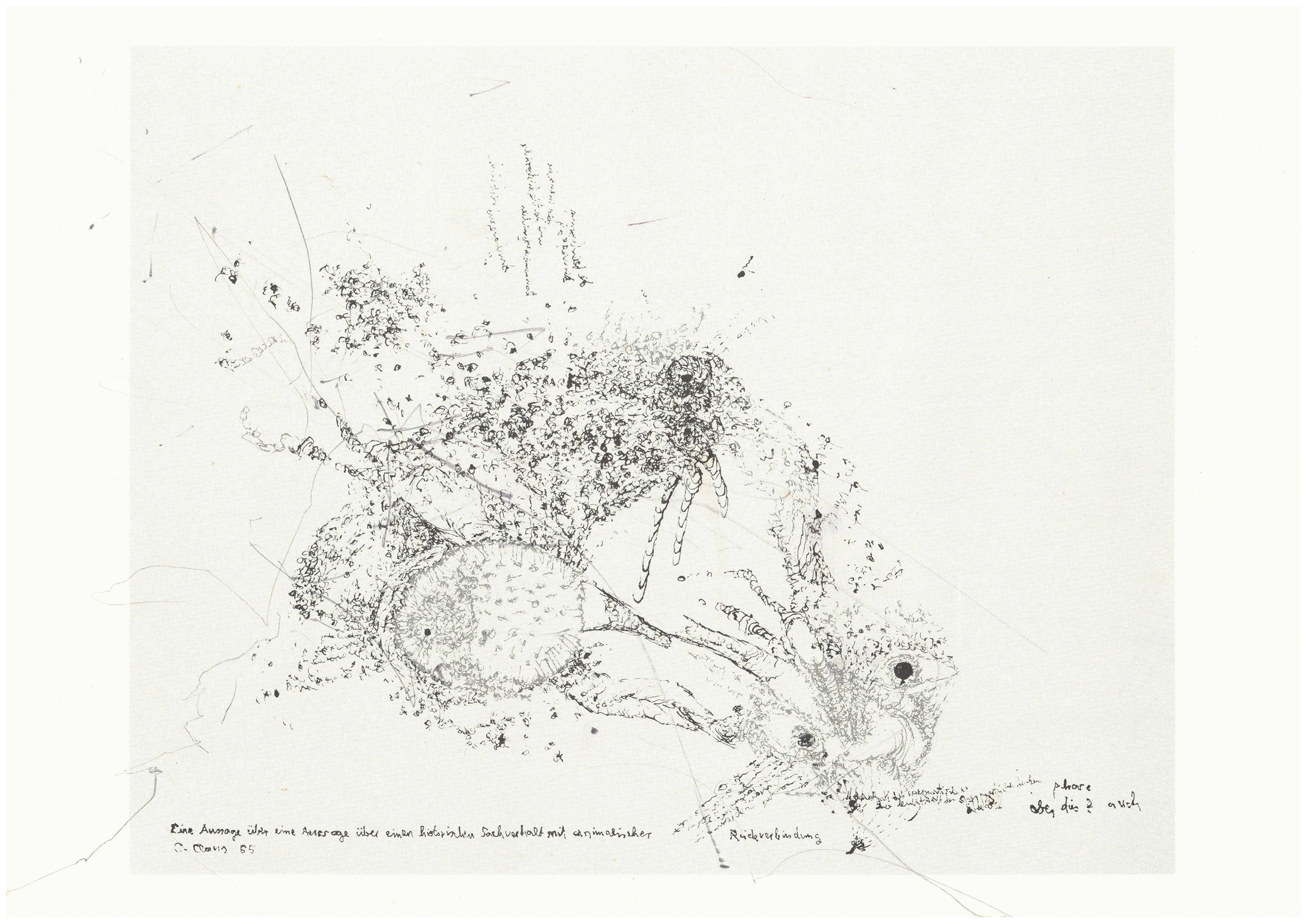 <p>Einladungskarte zur Ausstellung "Carlfriedrich Claus. Erwachen am Augenblick: Sprachblätter", Kunstraum München e.V., 1991, Drucksache, 14.8 × 42 cm</p>