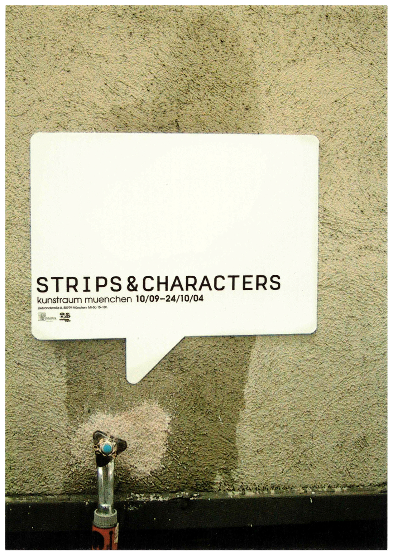 <p>Einladungskarte zur Ausstellung "ek-2004-strips-characters", Kunstraum München e.V., 2004, Drucksache, 14.8 × 10.4 cm</p>