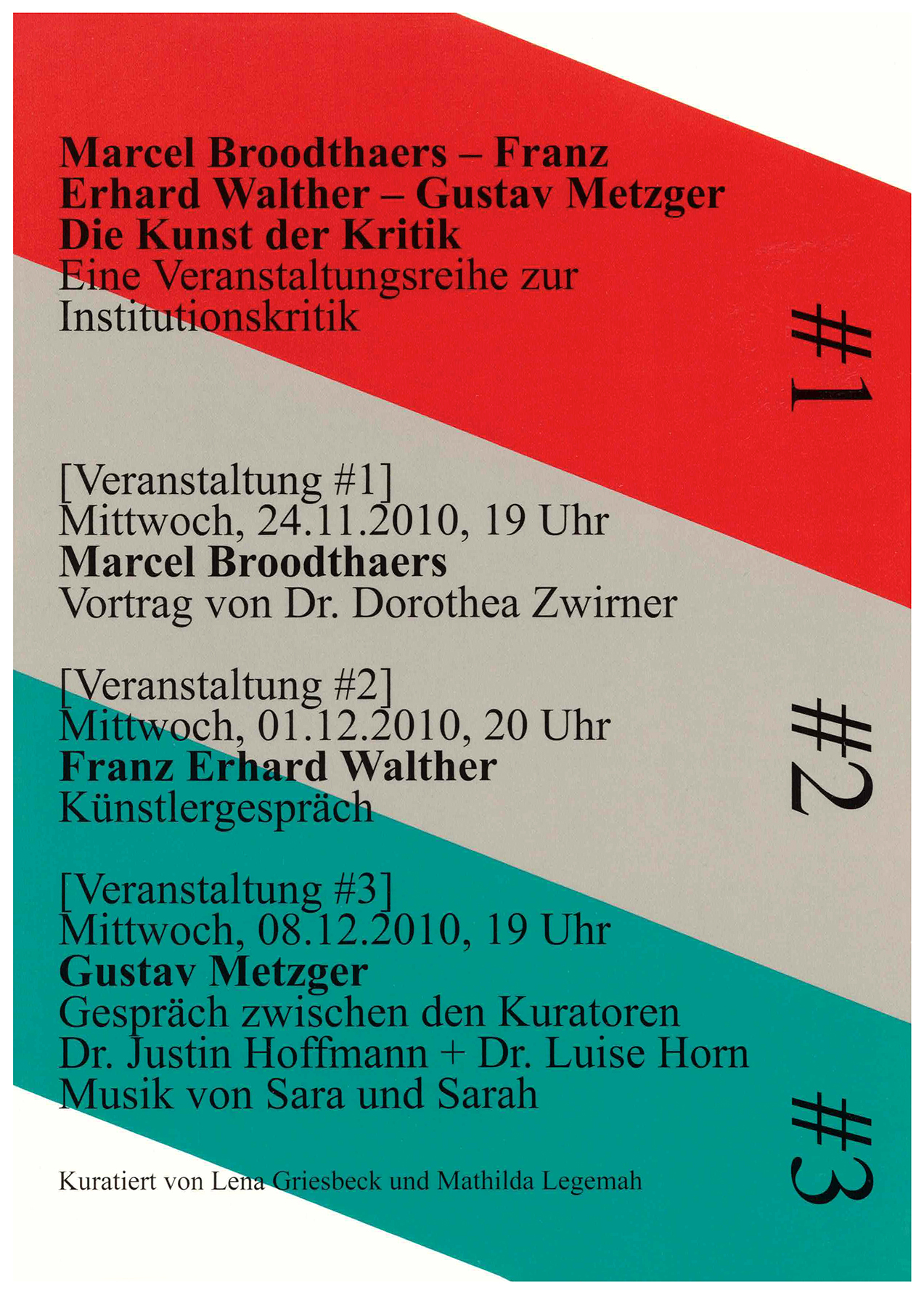 <p>Einladungskarte zur Ausstellung "Die Kunst der Kritik", Kunstraum München e.V., 2010, Drucksache, 14.8 × 10.4 cm</p>