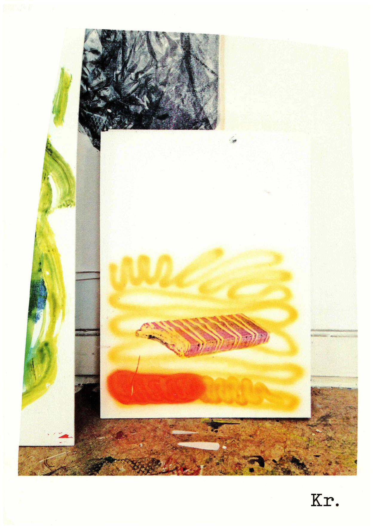 <p>Einladungskarte zur Ausstellung "Leo Gabin, Mango", Kunstraum München e.V., 2013, Drucksache, 14.8 × 10.4 cm</p>