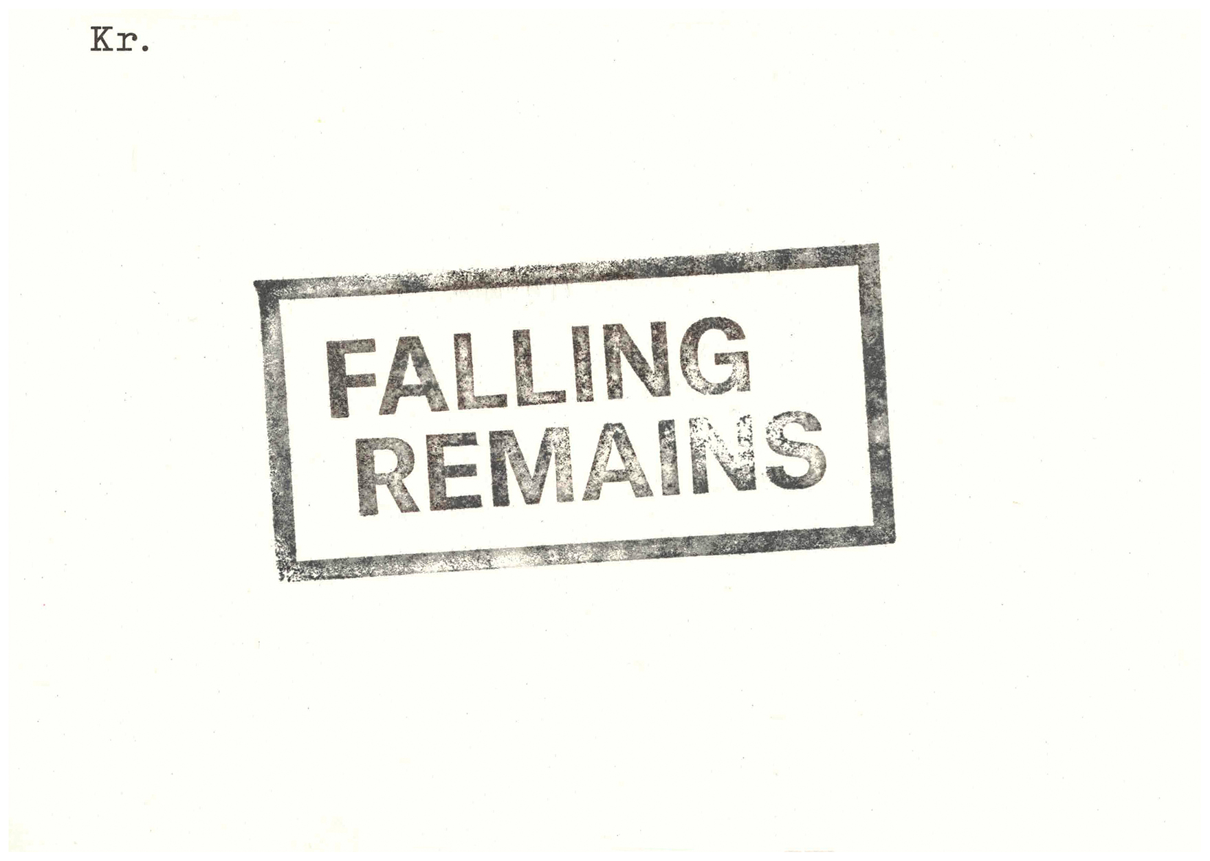 <p>Einladungskarte zur Ausstellung "Arturo Hernández Alcázar, Falling Remains", Kunstraum München e.V., 2016, Drucksache, 10.4 × 14.8 cm</p>