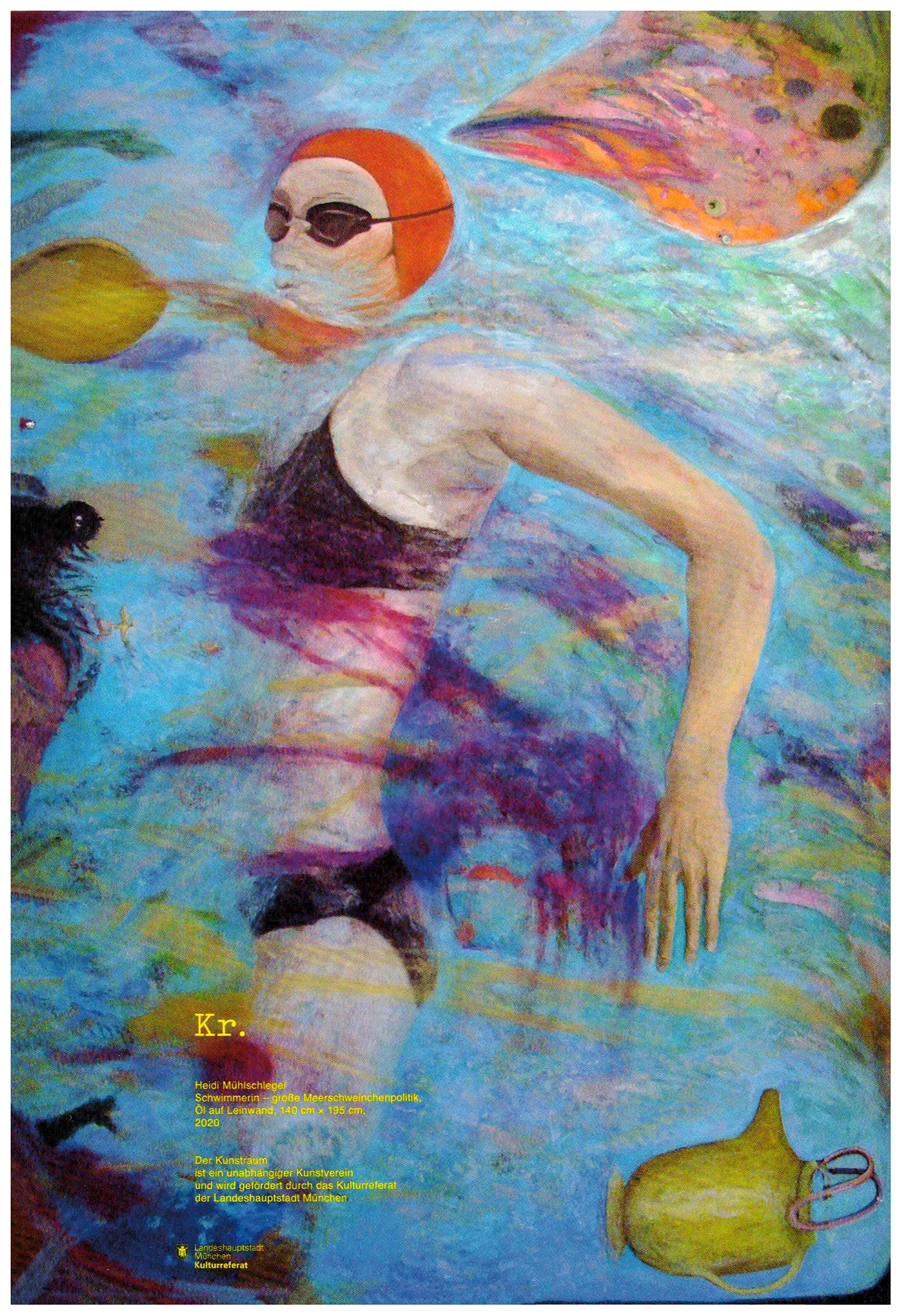<p>Einladungskarte zur Ausstellung "Heidi Mühlschlegel, Frau S und ihr Mann", Kunstraum München e.V., 2020, Drucksache, 17.5 × 11.9 cm</p>
