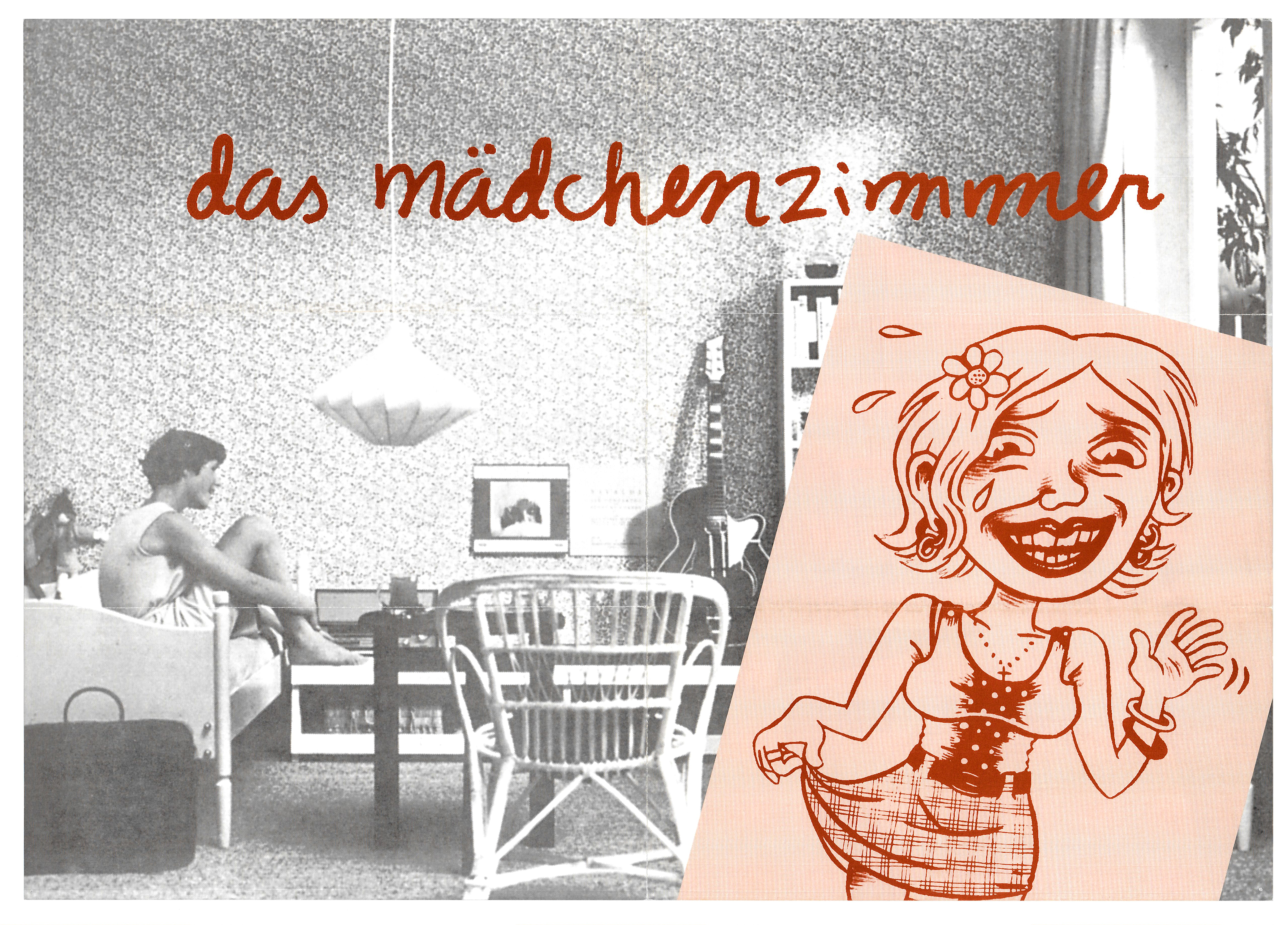 <p>Einladungskarte zur Ausstellung "Das Mädchenzimmer", Kunstraum München e.V., 1998, Drucksache, 29.8 × 41.9 cm</p>