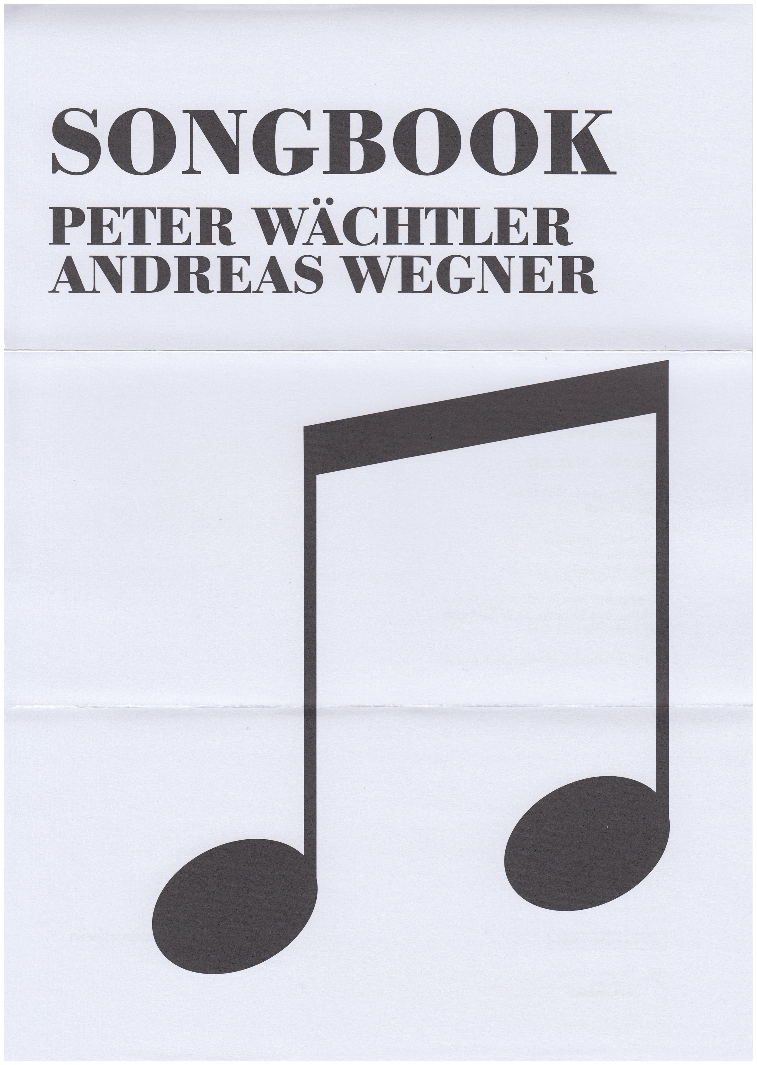 <p>Einladungskarte zur Ausstellung "Songbook", Kunstraum München e.V., 2009, Drucksache, 27.9 x 21 cm</p>