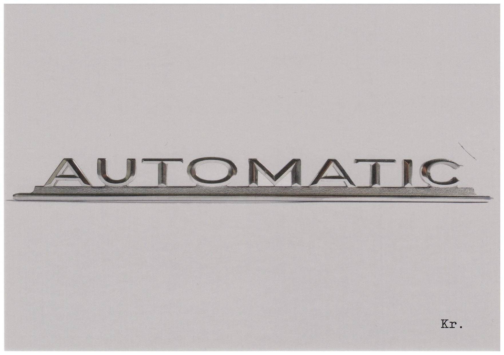 <p>Einladungskarte zur Ausstellung "AUTOMATIC", Kunstraum München e.V., 2014, Drucksache, 10.3 x 14.8 cm</p>