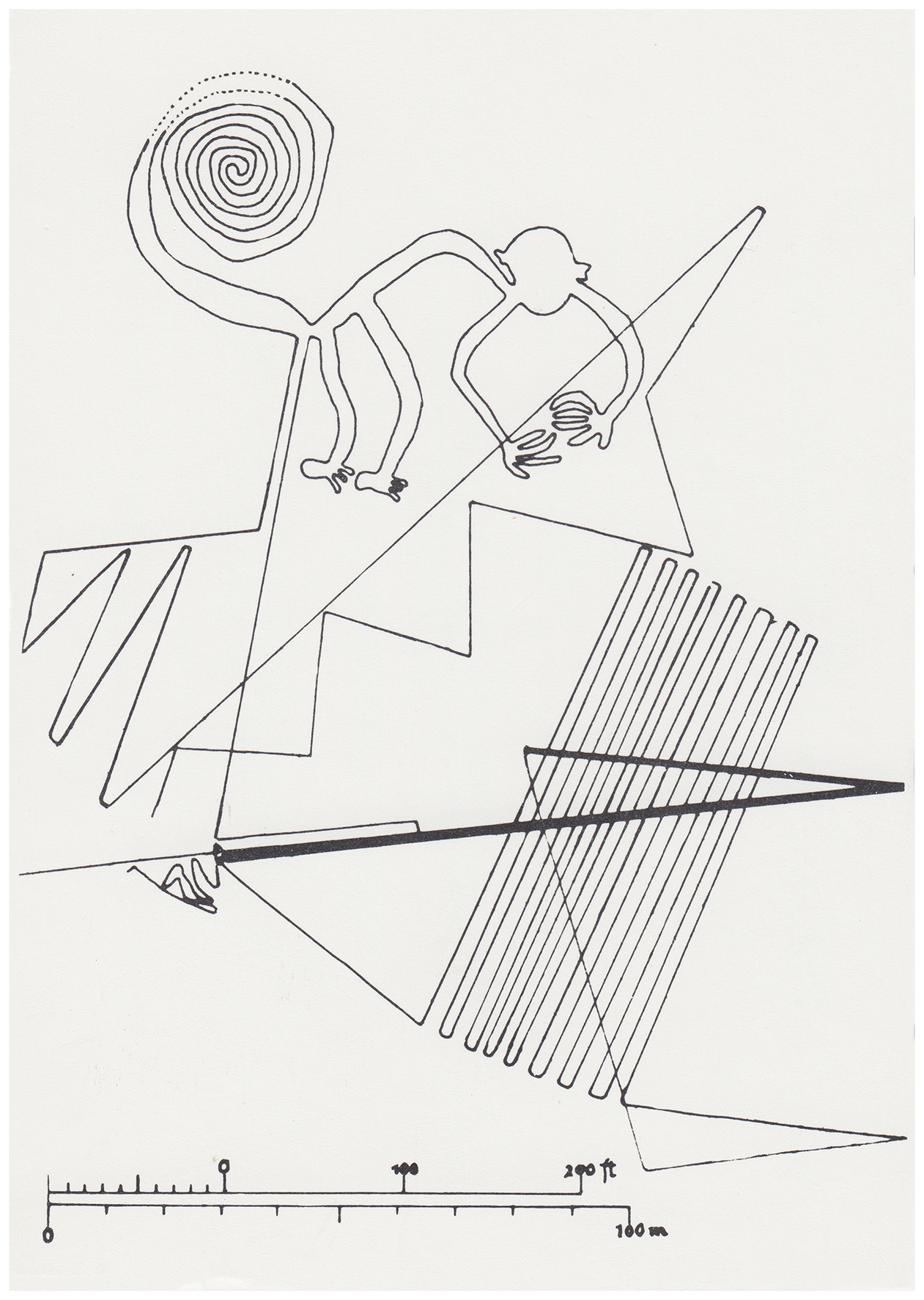 <p>Einladungskarte zur Ausstellung "Peruanische Erdzeichen", Kunstraum München e.V., 1986, Drucksache, 10.3 x 14.8 cm</p>